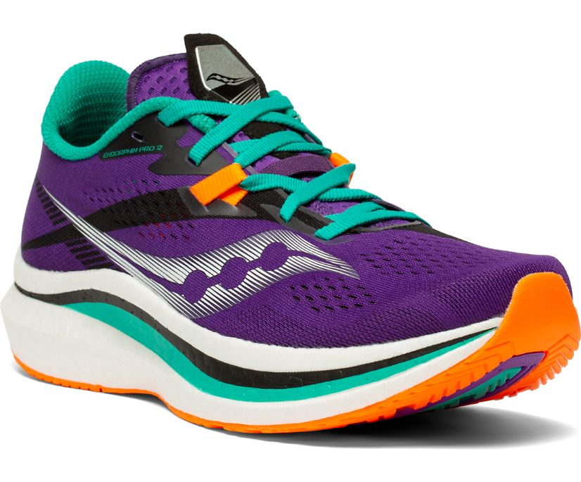 Saucony Endorphin Pro 2 Kadın Koşu Ayakkabısı Mor Yeşil | LEY4UQJ