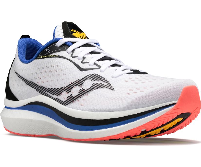 Saucony Endorphin Speed 2 Erkek Koşu Ayakkabısı Beyaz Turuncu | T2VZLZR
