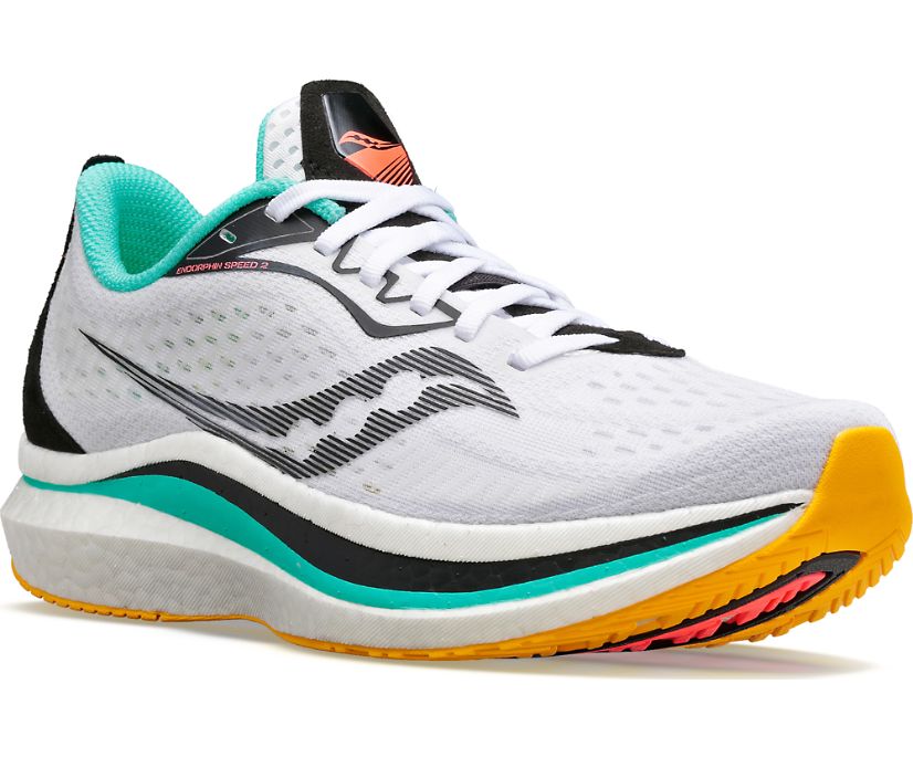 Saucony Endorphin Speed 2 Kadın Koşu Ayakkabısı Beyaz Turuncu | ATCC8M4