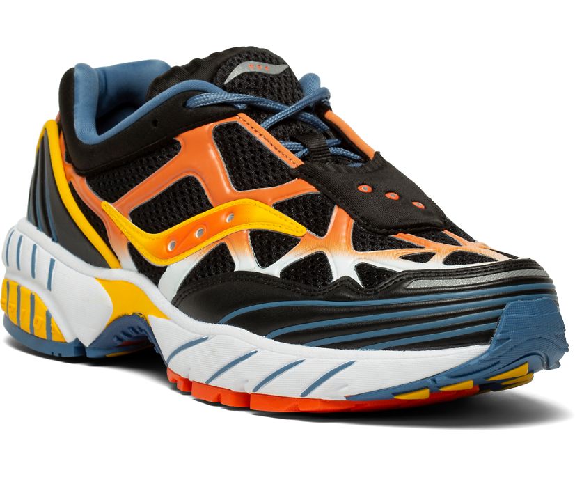 Saucony Grid Web Erkek Ayakkabı Siyah Turuncu Sarı | 2TWC1AR