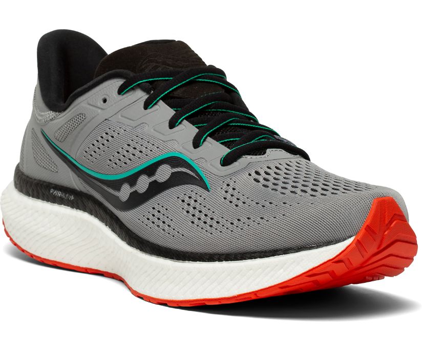 Saucony Hurricane 23 Erkek Koşu Ayakkabısı Gri Kırmızı | TIYAUN7
