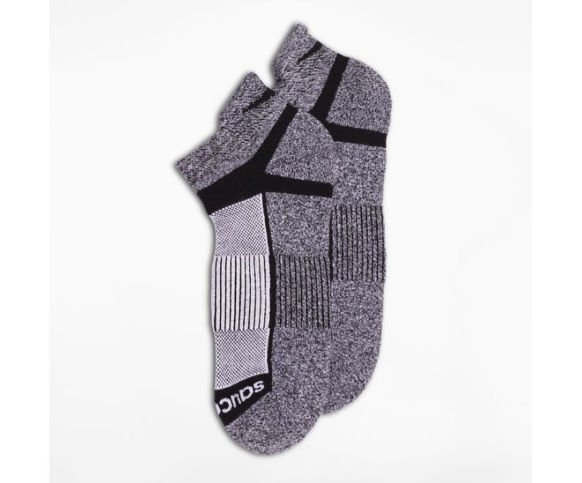 Saucony Inferno No Show Tab 3-Pack Socks Erkek Çorap Siyah Beyaz Gri | GI5KEPI