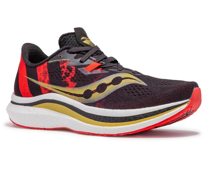 Saucony Kellen Endorphin Pro 2 Erkek Koşu Ayakkabısı Siyah Kırmızı | UFCFCPW