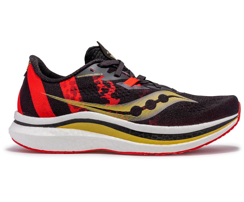 Saucony Kellen Endorphin Pro 2 Erkek Koşu Ayakkabısı Siyah Kırmızı | UFCFCPW