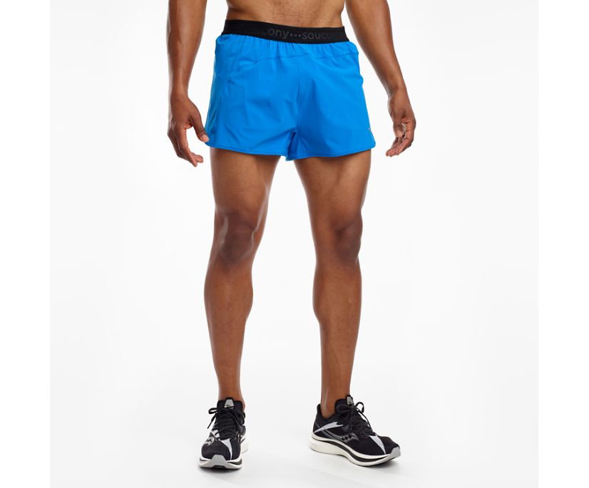 Saucony Outpace 2.5' Split Kısa Erkek Pantolon Mavi | 64VOIQ1