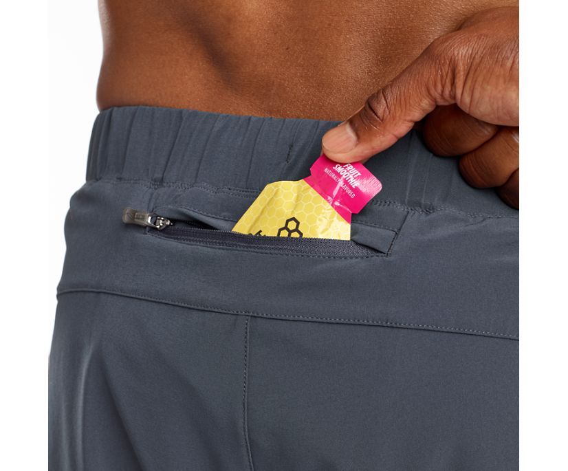 Saucony Outpace 3' Kısa Erkek Pantolon Gri Mavi | TYJT146
