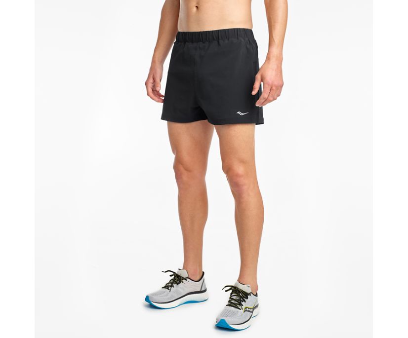 Saucony Outpace 3' Kısa Erkek Pantolon Siyah | 4LNUTYB