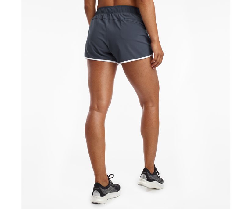 Saucony Outpace 3' Kısa Kadın Pantolon Gri Mavi | IA4HQ6T