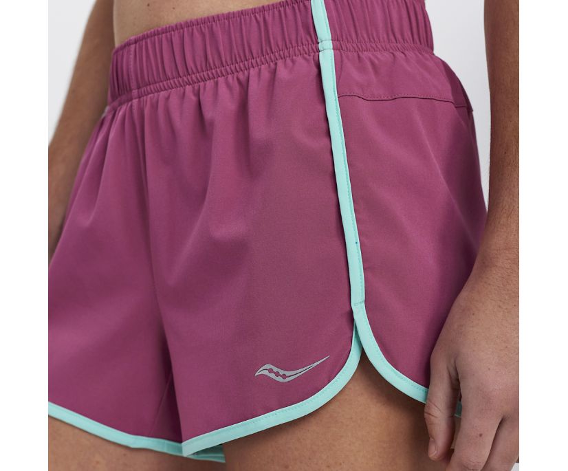Saucony Outpace 3' Kısa Kadın Pantolon Pembe | 9HKFGMU