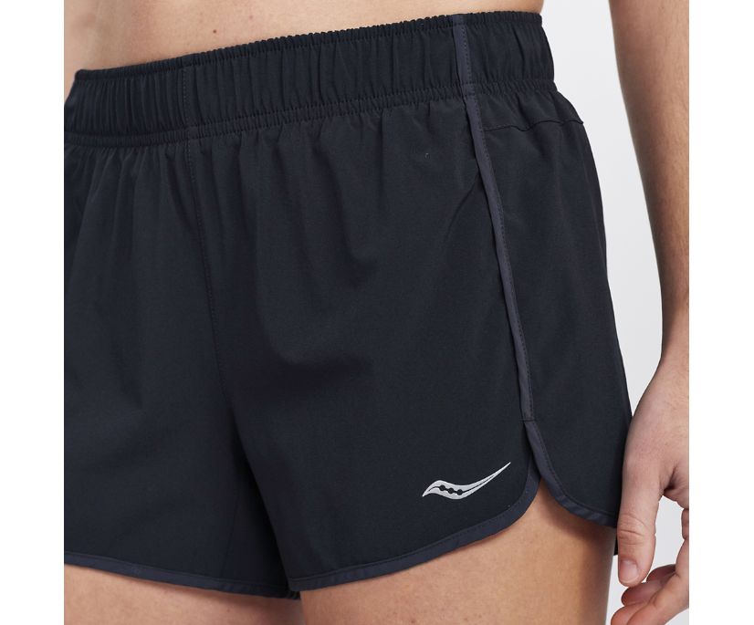 Saucony Outpace 3' Kısa Kadın Pantolon Siyah | P46WB7V