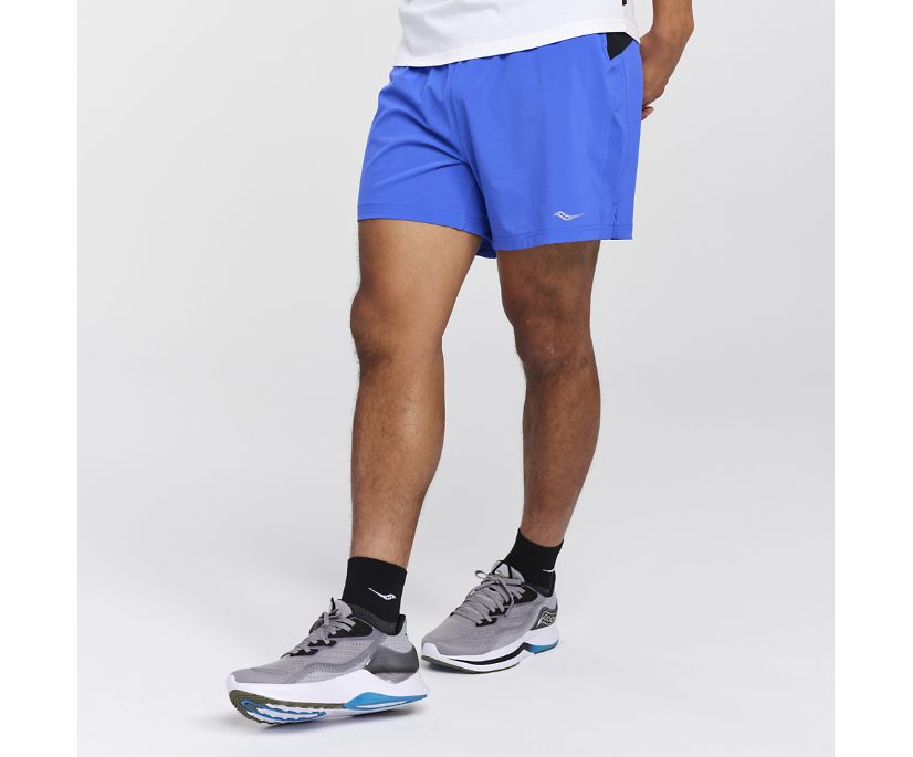 Saucony Outpace 5' Kısa Erkek Pantolon Mavi | NAONLGL