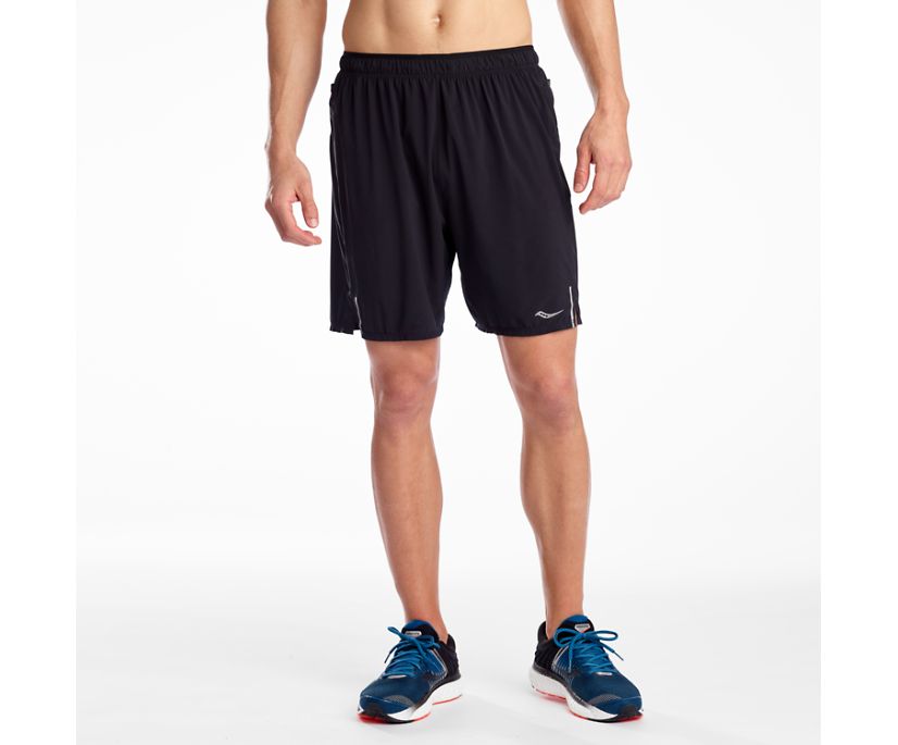Saucony Outpace 7' Kısa Erkek Pantolon Siyah | Q16E6RD