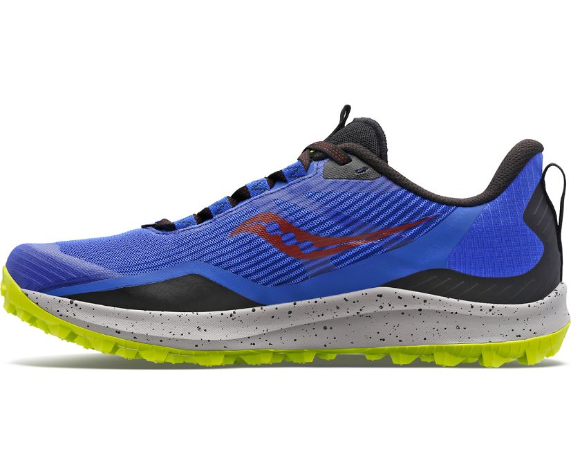 Saucony Peregrine 12 Erkek Yürüyüş Ayakkabısı Mavi Sarı | TAN9HTV
