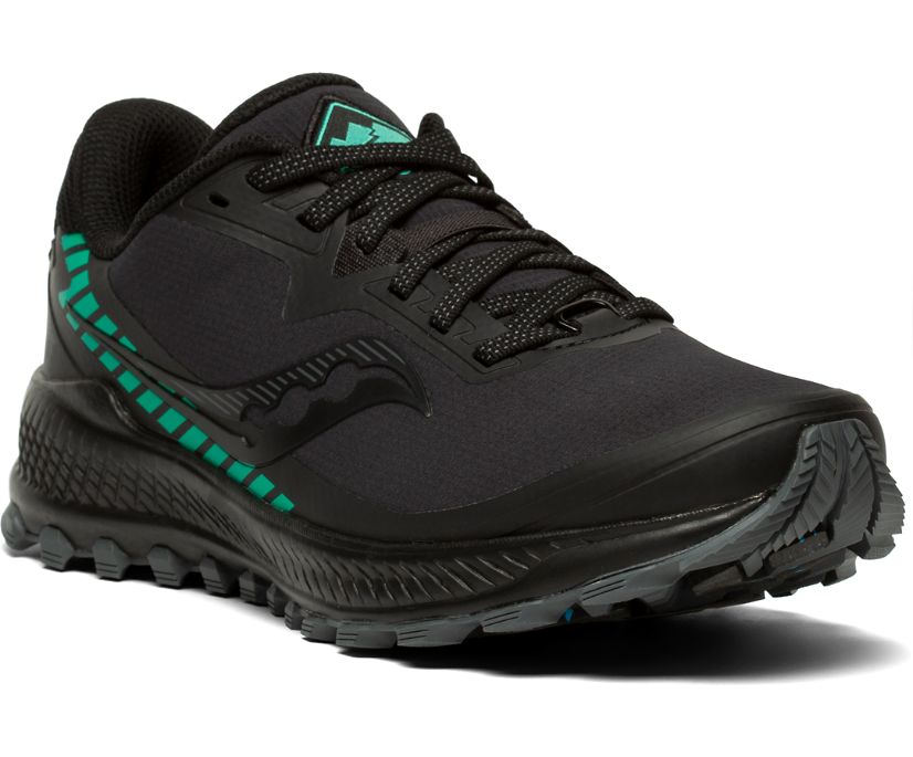 Saucony Peregrine ICE+ Kadın Yürüyüş Ayakkabısı Siyah Yeşil | P8MDI9H