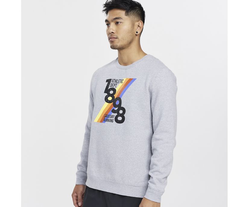 Saucony Rested Crewneck Erkek Üstler Açık Gri | VURHM14