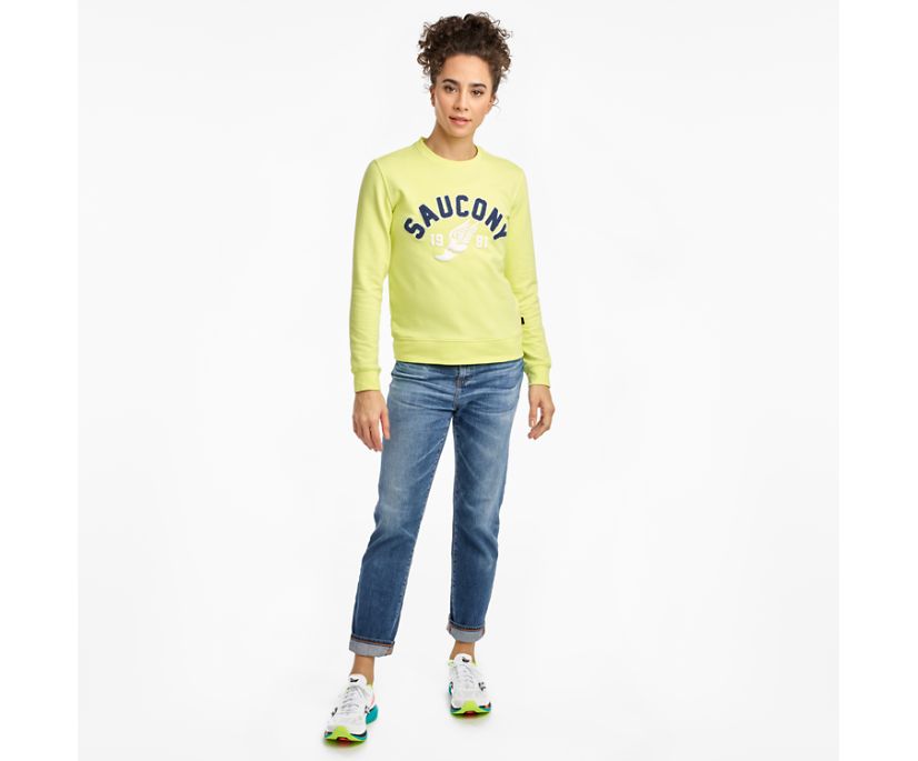 Saucony Rested Crewneck Kadın Üstler Açık Yeşil | TGW90KI