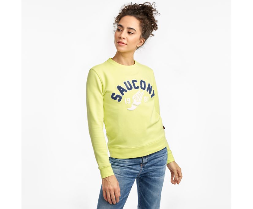 Saucony Rested Crewneck Kadın Üstler Açık Yeşil | TGW90KI