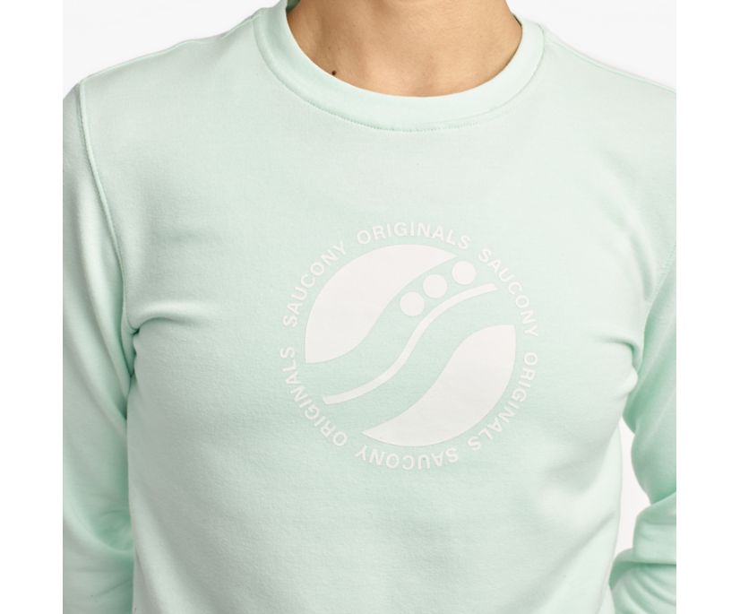 Saucony Rested Crewneck Kadın Üstler Mavi | YLO5KA4