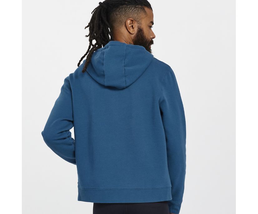 Saucony Rested Hoodie Erkek Üstler Lacivert | FIDX1VF
