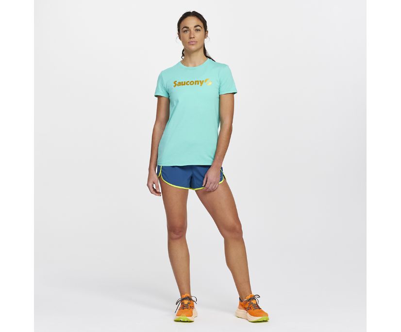 Saucony Rested T-Shirt Kadın Üstler Nane | PYUJHEO