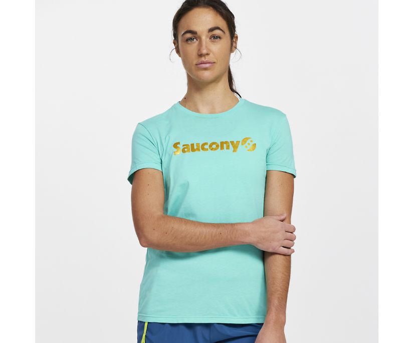 Saucony Rested T-Shirt Kadın Üstler Nane | PYUJHEO