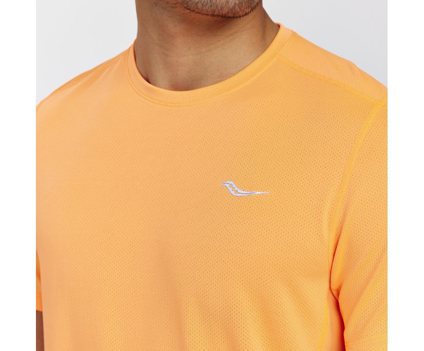 Saucony Stopwatch Kısa Sleeve Erkek Üstler Turuncu | NHCF0P8