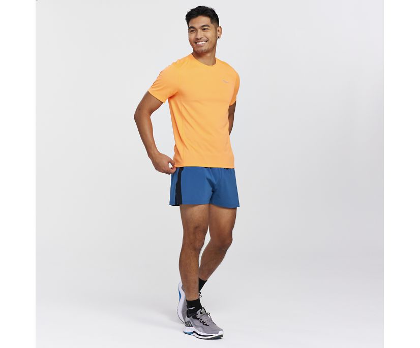 Saucony Stopwatch Kısa Sleeve Erkek Üstler Turuncu | NHCF0P8