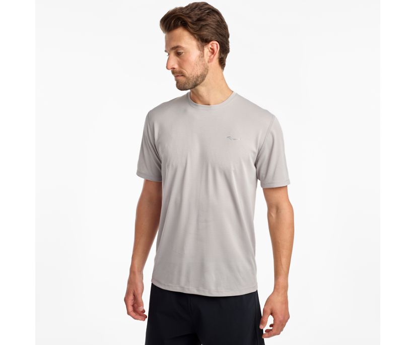 Saucony Stopwatch Kısa Sleeve Erkek Üstler Gri | O94KKR9