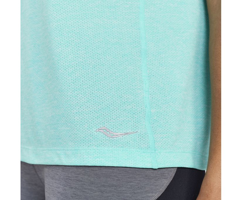Saucony Stopwatch Kısa Sleeve Kadın Üstler Nane | M6KM14K