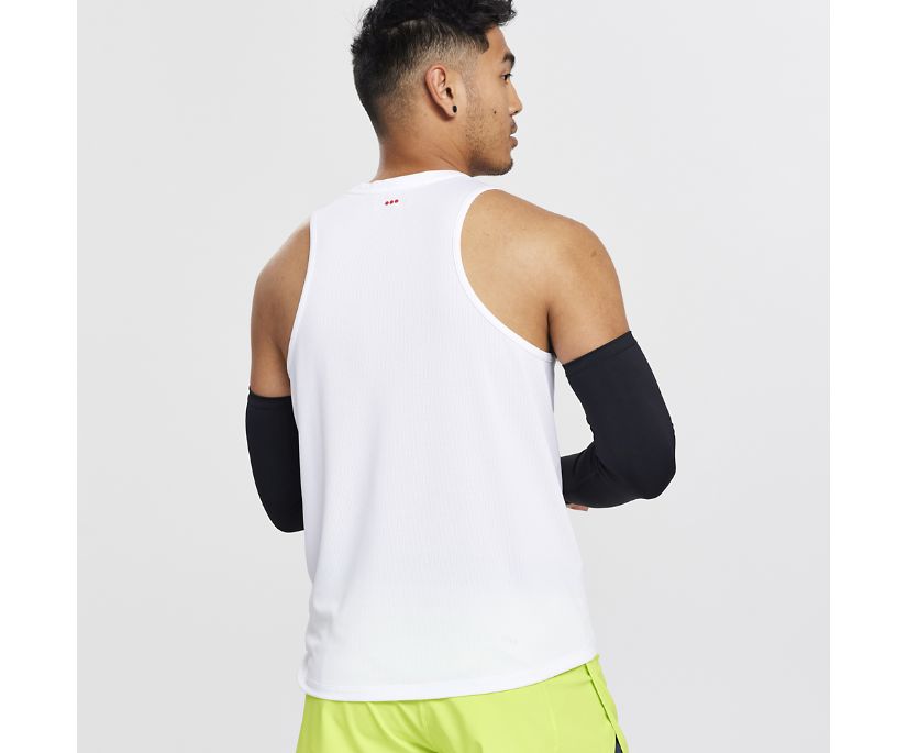 Saucony Stopwatch Singlet Erkek Üstler Beyaz | 7DXTWHY