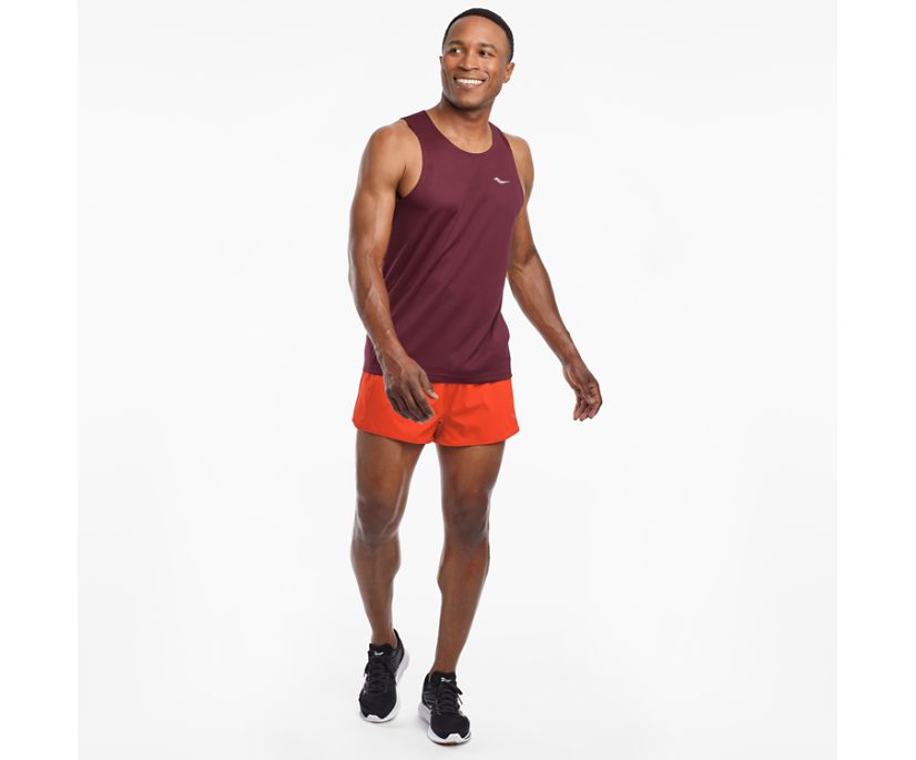 Saucony Stopwatch Singlet Erkek Üstler Bordo | UEJNAW1