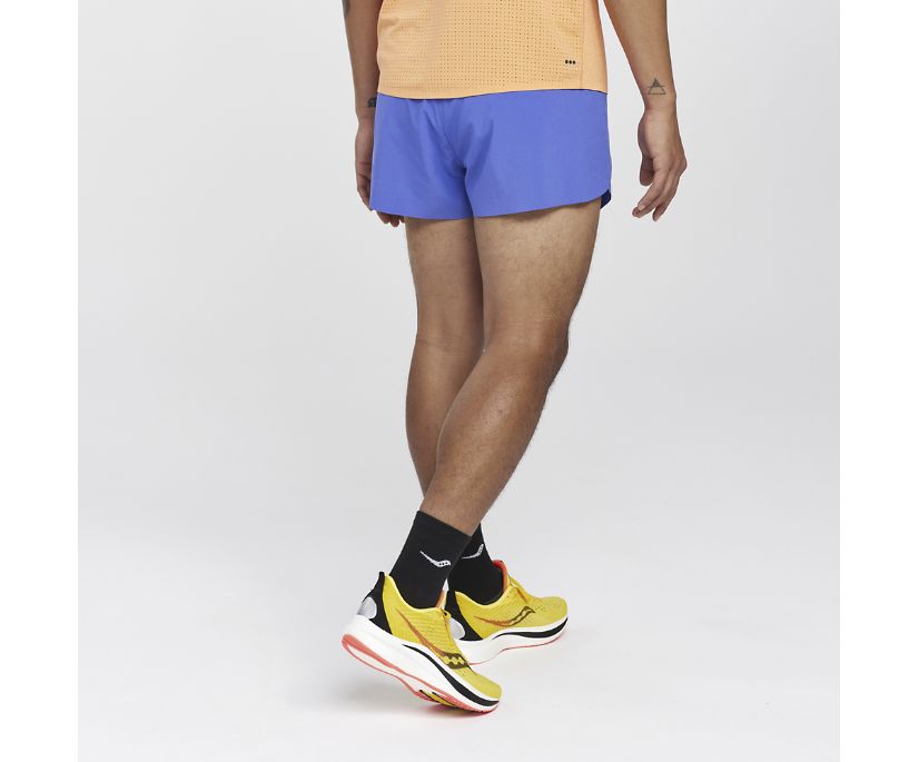 Saucony Time Trial 3' Kısa Erkek Pantolon Mavi | JXDGLWQ