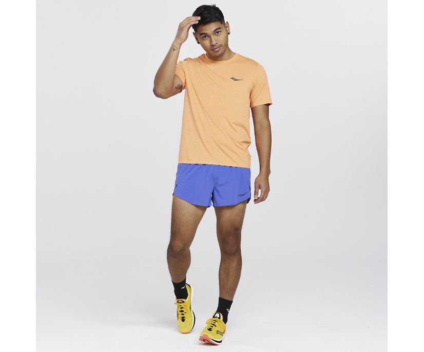Saucony Time Trial Kısa Sleeve Erkek Üstler Turuncu | DY76BV7