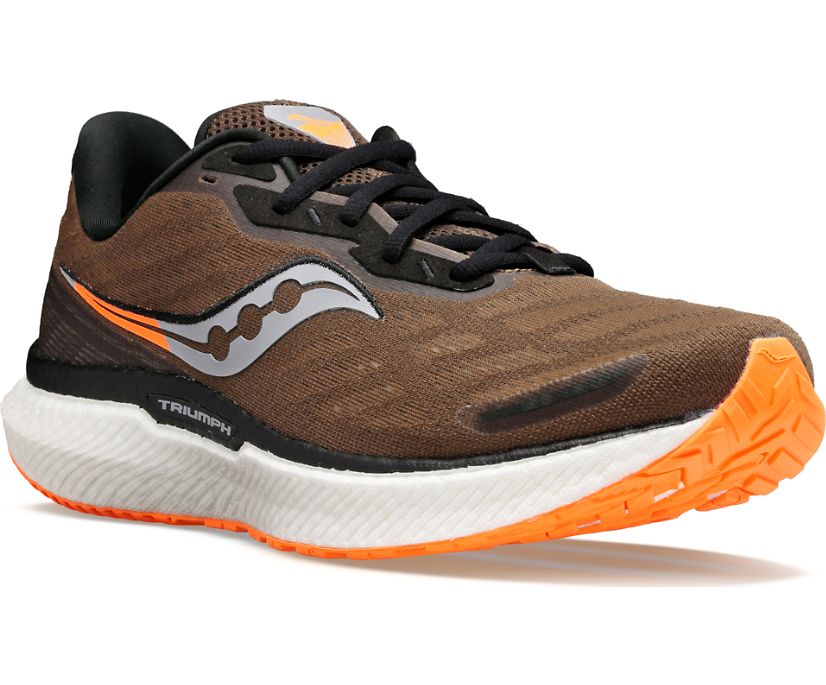 Saucony Triumph 19 Erkek Koşu Ayakkabısı Zeytin Yeşili Turuncu | SQNOJ8A