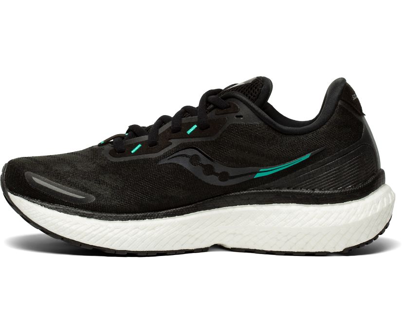 Saucony Triumph 19 Kadın Yürüyüş Ayakkabısı Siyah Beyaz | XJ4W22V
