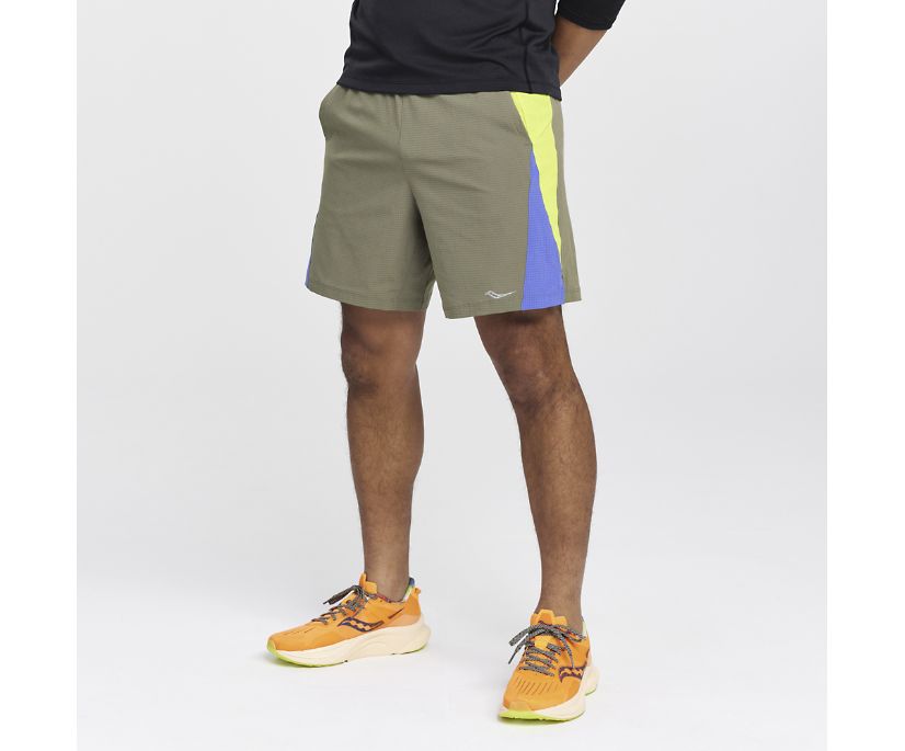 Saucony Wirebrush 7' Kısa Erkek Pantolon Zeytin Yeşili | XG6Q3HM